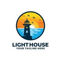 Light house logo vector illustration