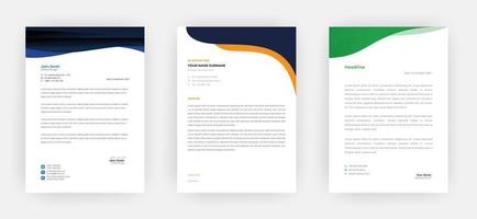 Creative letterhead , Elegant and minimalist style letterhead template design,A4 sizes vector