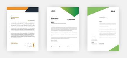 Creative letterhead , Elegant and minimalist style letterhead template design,A4 sizes vector