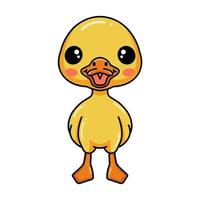 Cute little duck cartoon standing vector