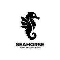 Sea horse logo design vector