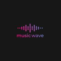 Music wave logo vector. Audio wave logo vector