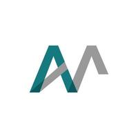 Letter AM Geometric Modern Logo vector