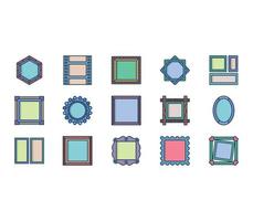 Set of frame icon set vector