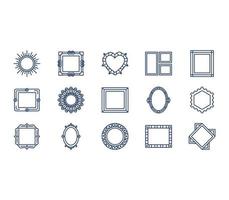 Set of frame icon set vector