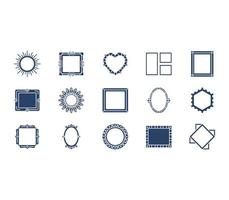 Set of frame icon set vector