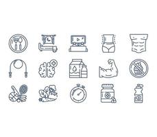 Healthy Lifestyle icon set vector