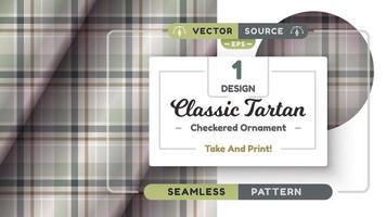 Military Tartan seamless pattern, military texture, checkered scottish fabric vector