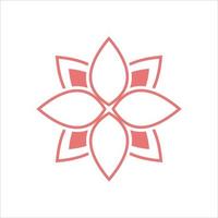 Lotus flower logo. Vector design template of lotus icons outline style for eco, beauty, spa, yoga