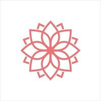logotipo de flor de loto. plantilla de diseño vectorial de iconos de loto estilo de contorno para eco, belleza, spa, yoga vector
