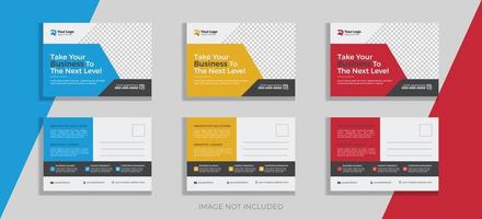 Corporate business postcard template vector design Pro Vector