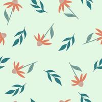 Seamless simple floral pattern. Vector graphics.