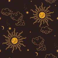 Celestial objects as days week Royalty Free Vector Image