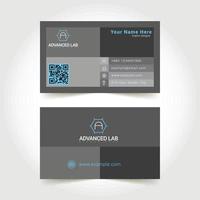 Unique black and white corporate business card vector