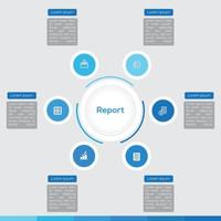 Unique Infographic rounded element with description panel vector