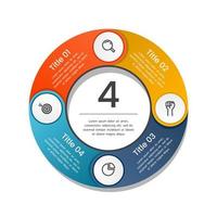 4 options infographic process for presentations and business vector