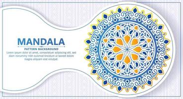 Gradient color mandala style background vector