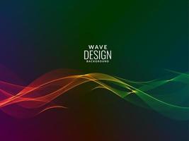 Abstract elegant modern color wave decorative design background vector