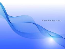 Modern blue flowing stylish gradient wave background vector