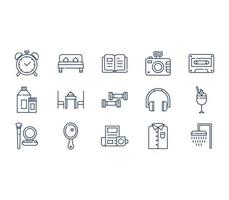 Lifestyle and appliances icon set vector