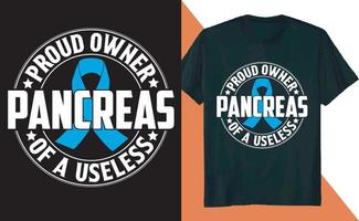 Pancreas Diabetes Awareness Diabetic Insulin T Shirt Design vector