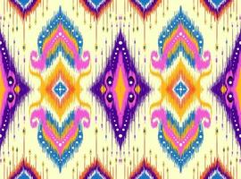 traditional ethnic geometric pattern background design for backgrounds carpet wallpaper clothes wrap fabric seamless embroidery style vector illustration