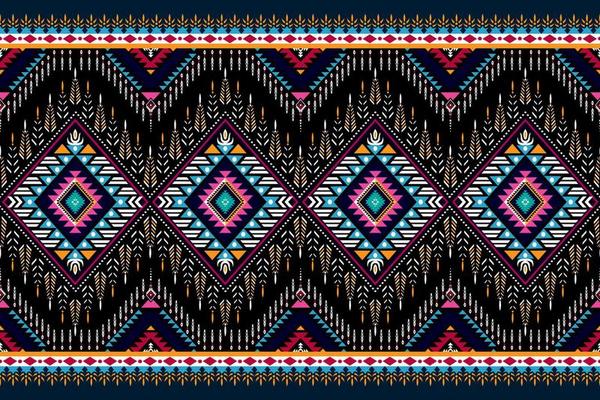 traditional ethnic geometric pattern background design for backgrounds carpet wallpaper clothes wrap fabric seamless embroidery style vector illustration