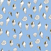 Seashells Seamless Pattern vector