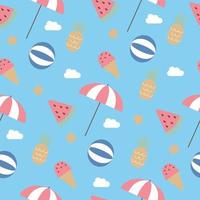 Flat Summery Pattern vector