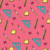 Super Colorful School Pattern vector