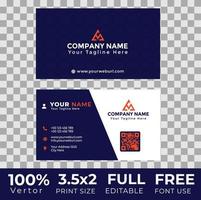 Compound Blue Color Business Card Template vector