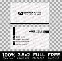 White Color Simple Business Card Design Template vector