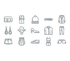 Women Fashion and accessories icon set vector