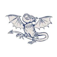 Basilisk Crowing Drawing vector