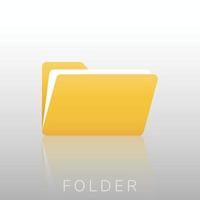 Yellow folder icon, Vector, Illustration. vector