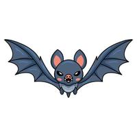 Cute little bat cartoon flying vector