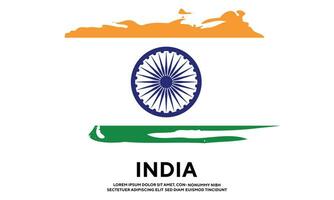 india se desvaneció grunge textura bandera diseño vector