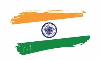 vector de diseño de bandera india de textura grunge angustiado