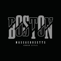 diseño de camisetas y prendas de boston vector