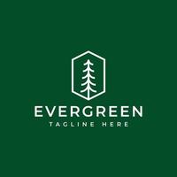 modern pine tree logo design vector