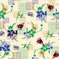 Seamless Floral Pattern in vector.Vector seamless pattern collection.Wild flowers, leaves, branches, candies repeat pattern design set.seamless floral pattern.Handmade. Wallpaper, fabric or design of vector