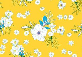 Seamless Floral Pattern in vector.Vector seamless pattern collection.Wild flowers, leaves, branches, candies repeat pattern design set.seamless floral pattern.Handmade. Wallpaper, fabric or design of vector