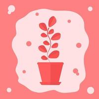 A pink flower in a pot vector