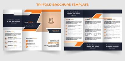 Modern creative trifold business brochure template design vector