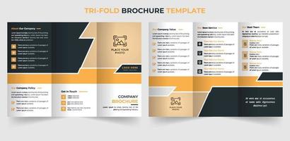 Creative trifold corporate business brochure template design vector