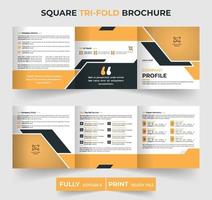 Abstract corporate square business brochure template design vector