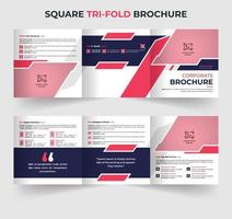 Modern multipurpose corporate square brochure template design vector