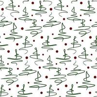 patrones de árboles de navidad para embalaje, impresión en textiles. el tema de año nuevo es un árbol de navidad en la masa. patrón transparente sobre un fondo transparente para productos impresos. vector