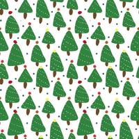 Christmas tree patterns for packaging, printing on textiles. New Year's theme is a Christmas tree in the mass. Seamless pattern on a transparent background for printed products. vector