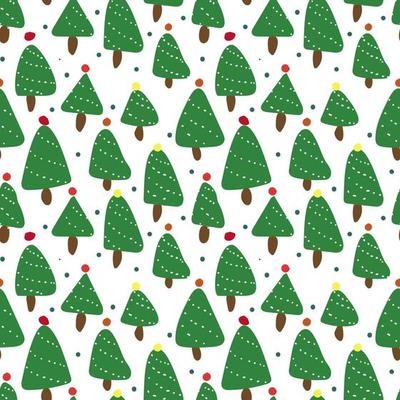Christmas tree patterns for packaging, printing on textiles. New Year's theme is a Christmas tree in the mass. Seamless pattern on a transparent background for printed products.